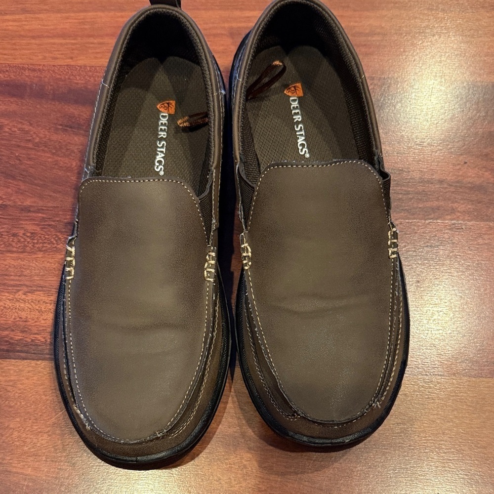 Deer Stags Men's Dark Brown Slip-On Loafers